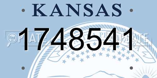 1748541 Kansas License Plate