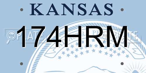174HRM Kansas License Plate