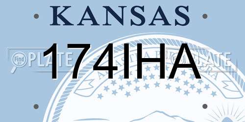 174IHA Kansas License Plate