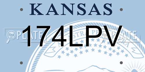 174LPV Kansas License Plate