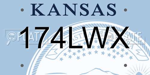174LWX Kansas License Plate