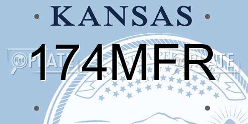 174MFR Kansas License Plate
