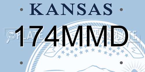 174MMD Kansas License Plate