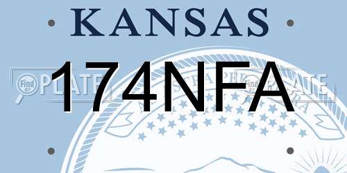 174NFA Kansas License Plate