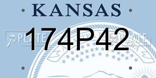 174P42 Kansas License Plate