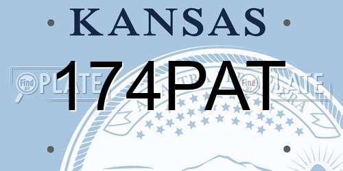 174PAT Kansas License Plate