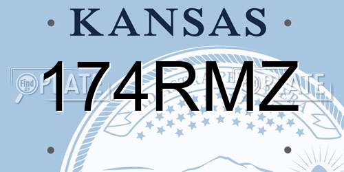 174RMZ Kansas License Plate