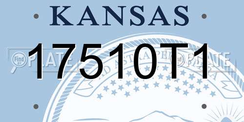 17510T1 Kansas License Plate