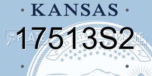 17513S2 Kansas License Plate