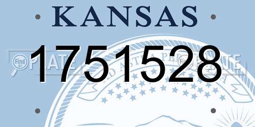 1751528 Kansas License Plate