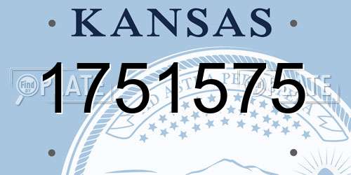 1751575 Kansas License Plate