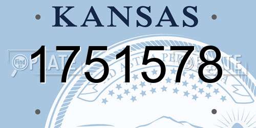 1751578 Kansas License Plate