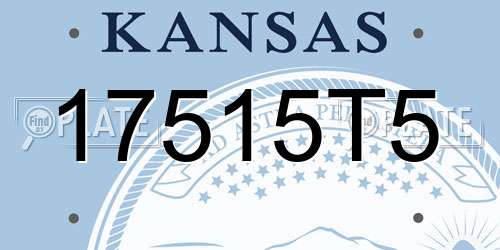 17515T5 Kansas License Plate