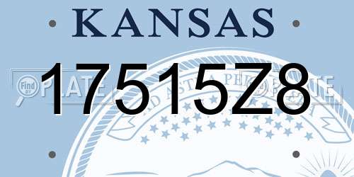 17515Z8 Kansas License Plate