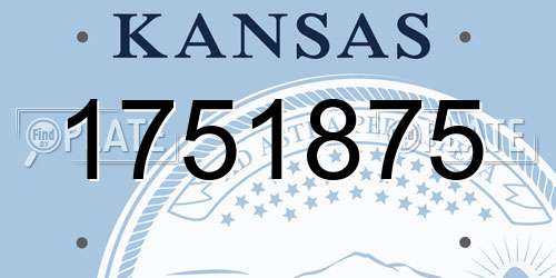 1751875 Kansas License Plate