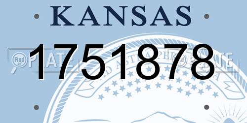 1751878 Kansas License Plate