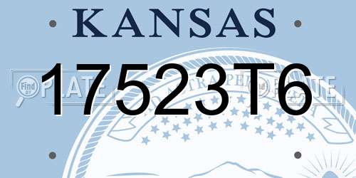 17523T6 Kansas License Plate