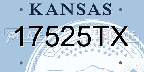 17525TX Kansas License Plate