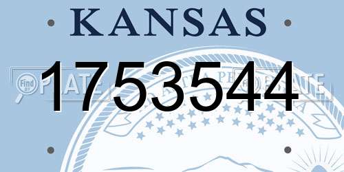 1753544 Kansas License Plate