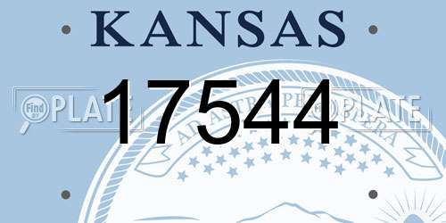 17544 Kansas License Plate