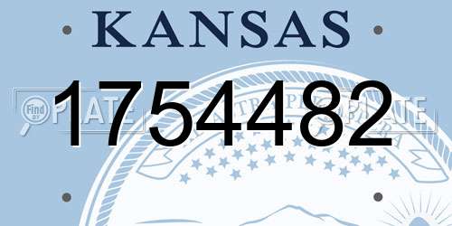 1754482 Kansas License Plate