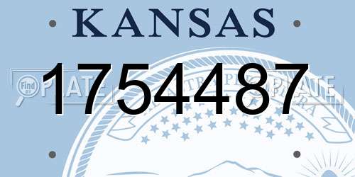 1754487 Kansas License Plate