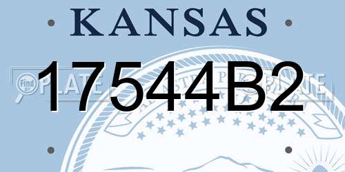 17544B2 Kansas License Plate