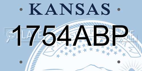 1754ABP Kansas License Plate