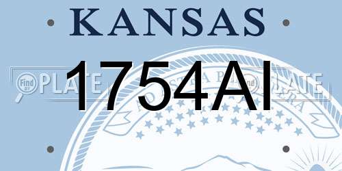 1754AI Kansas License Plate