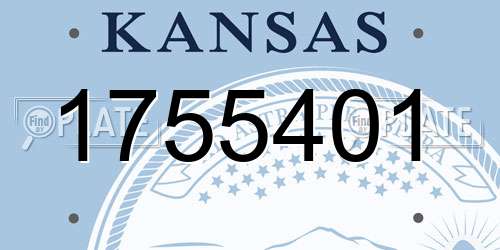 1755401 Kansas License Plate