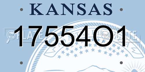 17554O1 Kansas License Plate