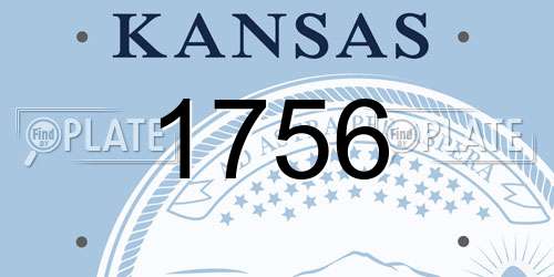 1756 Kansas License Plate