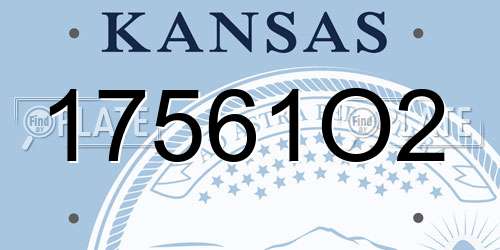 17561O2 Kansas License Plate