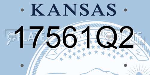 17561Q2 Kansas License Plate