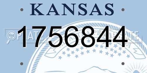 1756844 Kansas License Plate