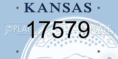 17579 Kansas License Plate