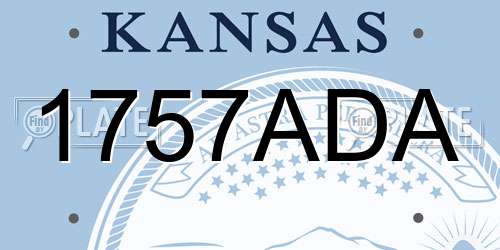 1757ADA Kansas License Plate