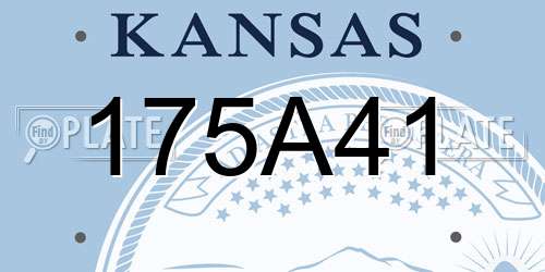 175A41 Kansas License Plate
