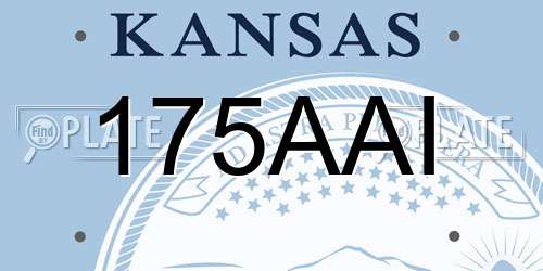 175AAI Kansas License Plate