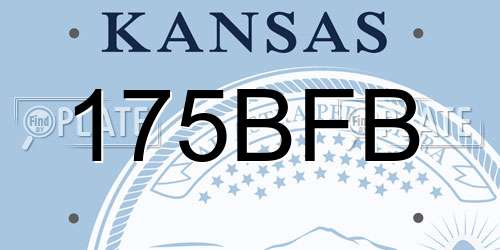 175BFB Kansas License Plate