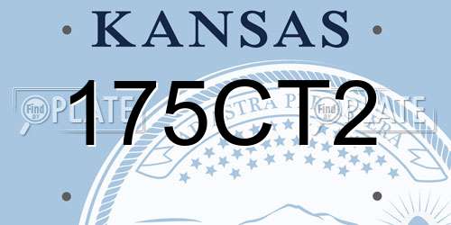 175CT2 Kansas License Plate