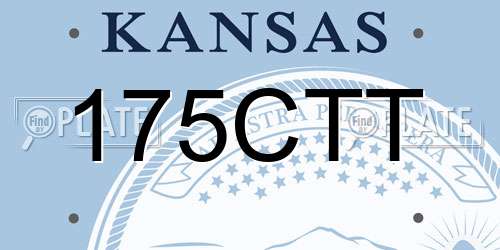 175CTT Kansas License Plate