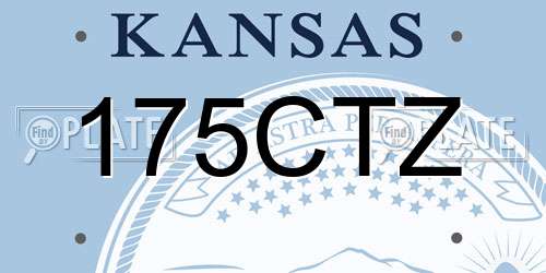 175CTZ Kansas License Plate