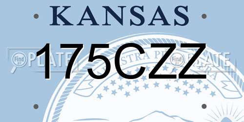 175CZZ Kansas License Plate