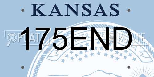 175END Kansas License Plate
