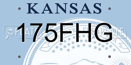 175FHG Kansas License Plate