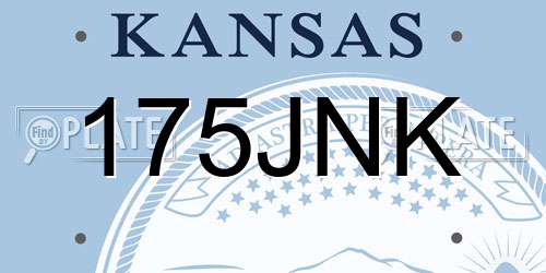 175JNK Kansas License Plate