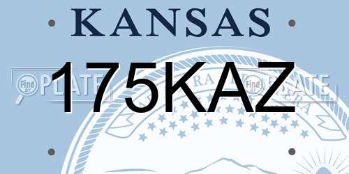 175KAZ Kansas License Plate