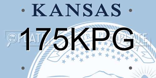 175KPG Kansas License Plate