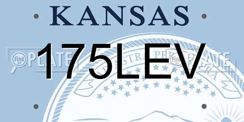 175LEV Kansas License Plate